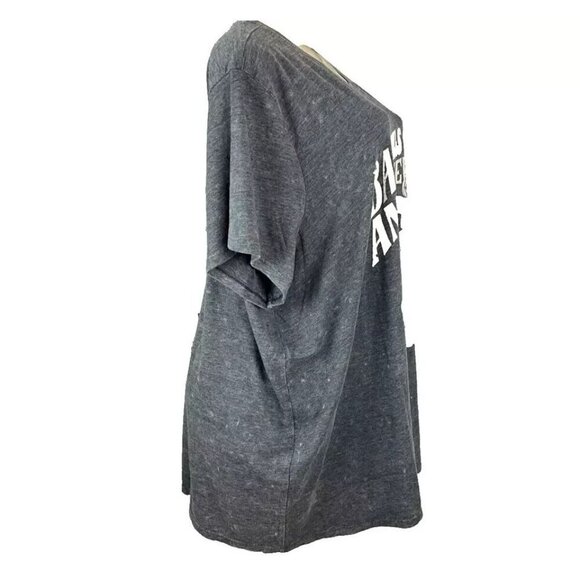 Torrid +6 Black Aged Crew Neck Bad Girls Skeleton Biker Graphic Short Sleeve Tee - Picture 4 of 6